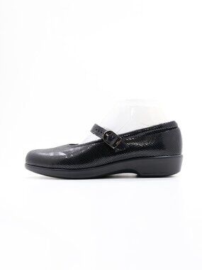SAS Tripad Maria Black Patent Leather Comfort Mary Jane Flats - 9 N Narrow